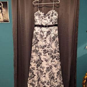 Floral Strapless Gown *read description* Prom Formal